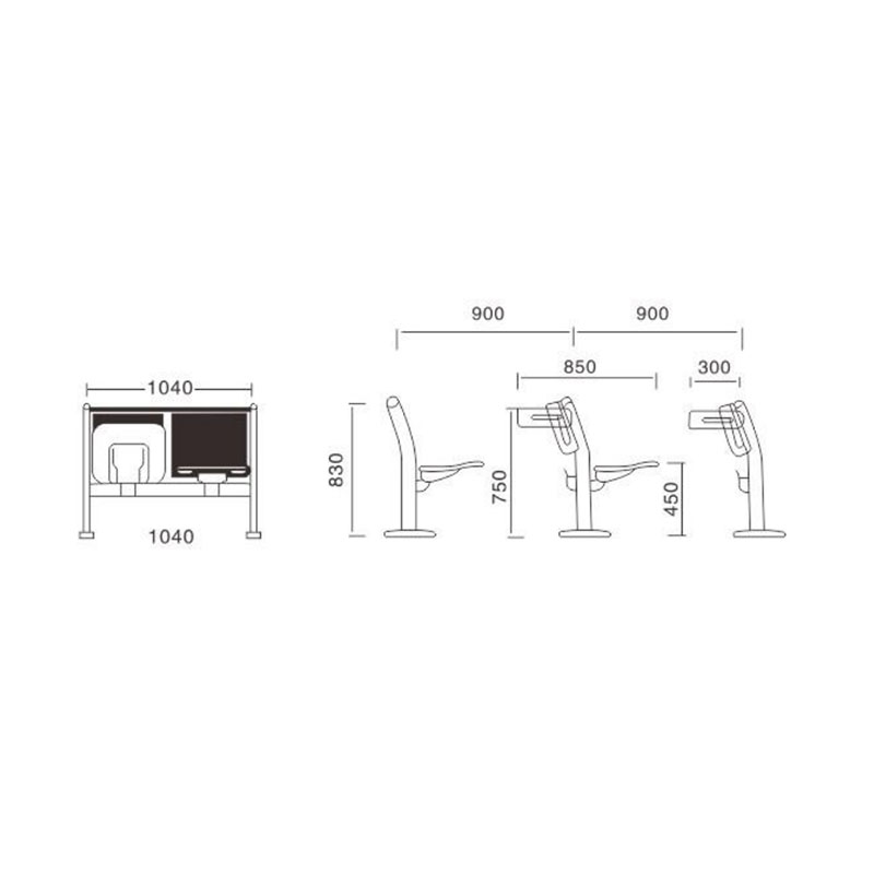 UC-A4101 مقعد جماعي لقاعات المحاضرات الجامعية