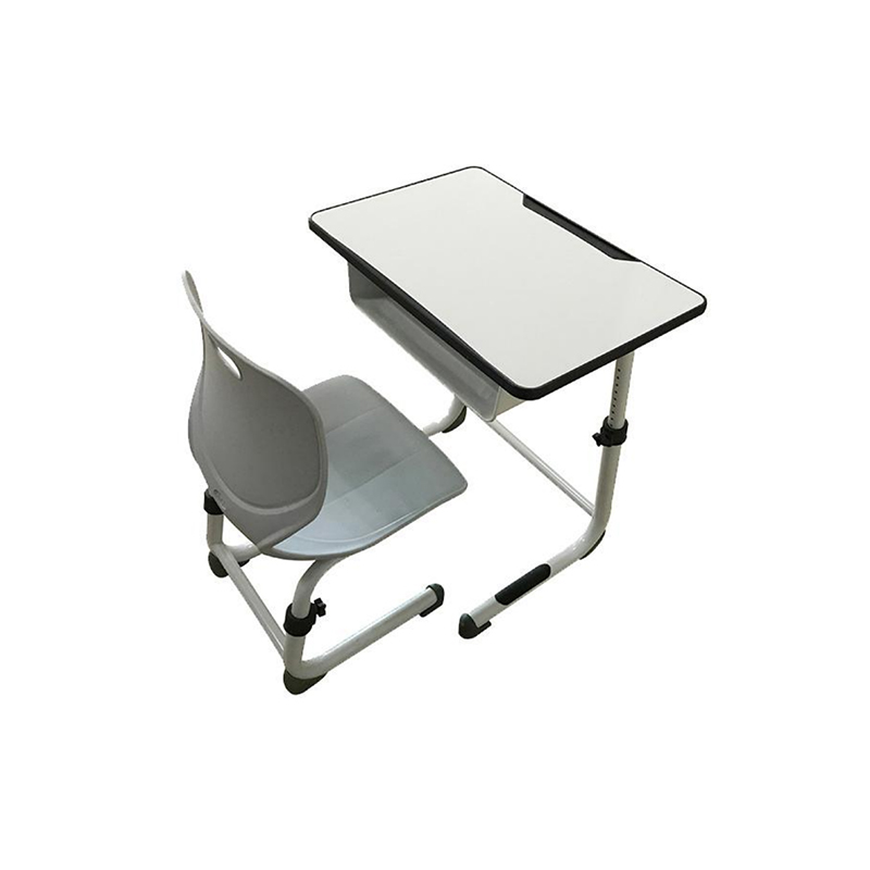 UC-A0501 مكتب طالب واحد وكرسي أبيض